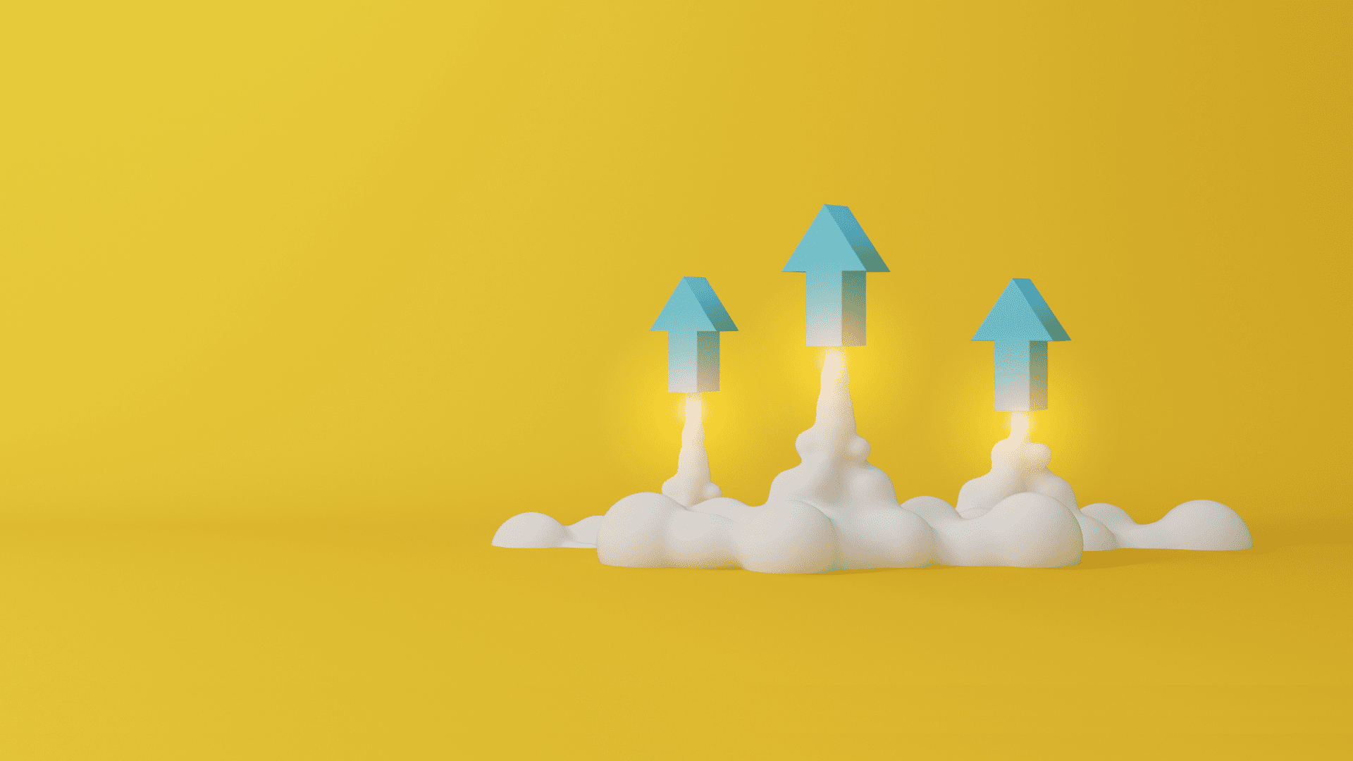 3 rockets taking off