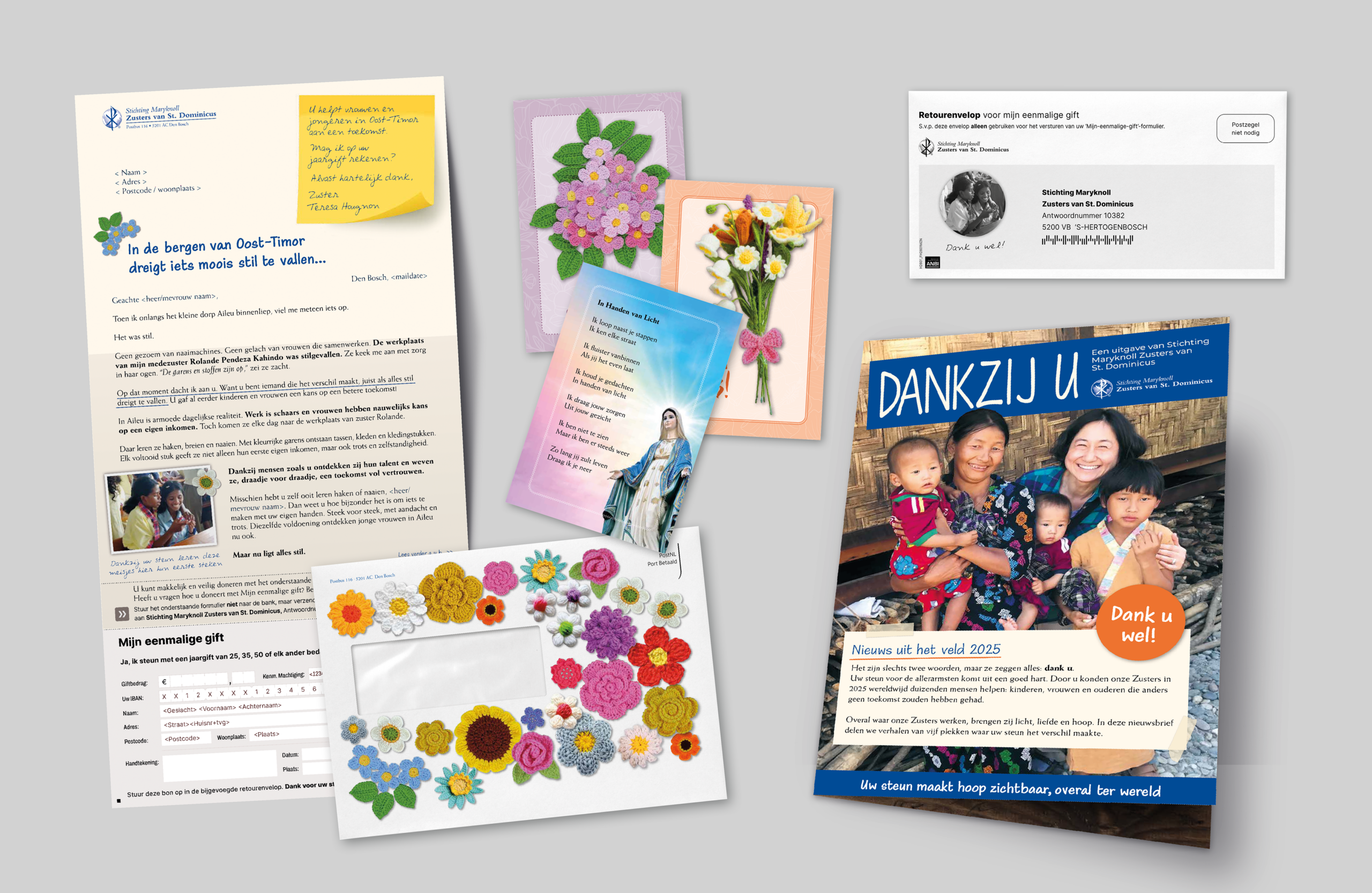Jaarbijdrage en nieuwsbrief voor Stichting Maryknoll Zusters van St. Dominicus